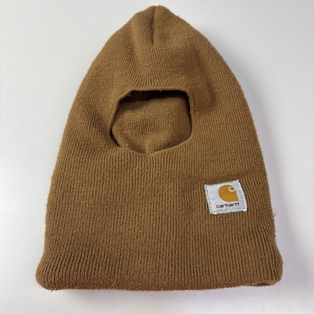 Carhartt Balaclava Thinsulate‎ Brown Knit Long Neck Ski Mask Hat A161 USA VTG 3c